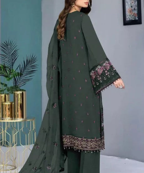 Georgette With Embroidery Stitched Work Salwar Kameez Suit