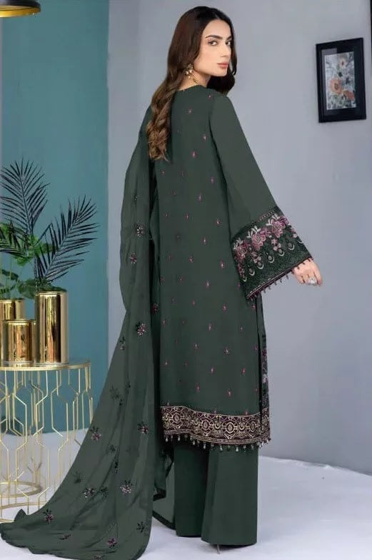 Georgette With Embroidery Stitched Work Salwar Kameez Suit
