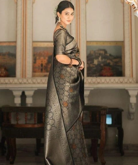 Banarasi Soft Silk Wedding Party Wear Saree,Ethnic Classic Sari With Blouse