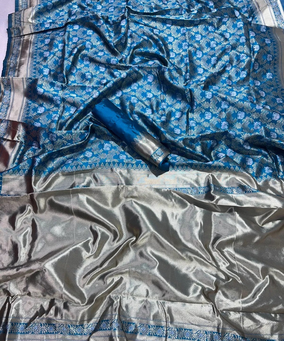 Banarasi Soft Silk Traditional Saree , Designer Party Wear Saree & Blouse