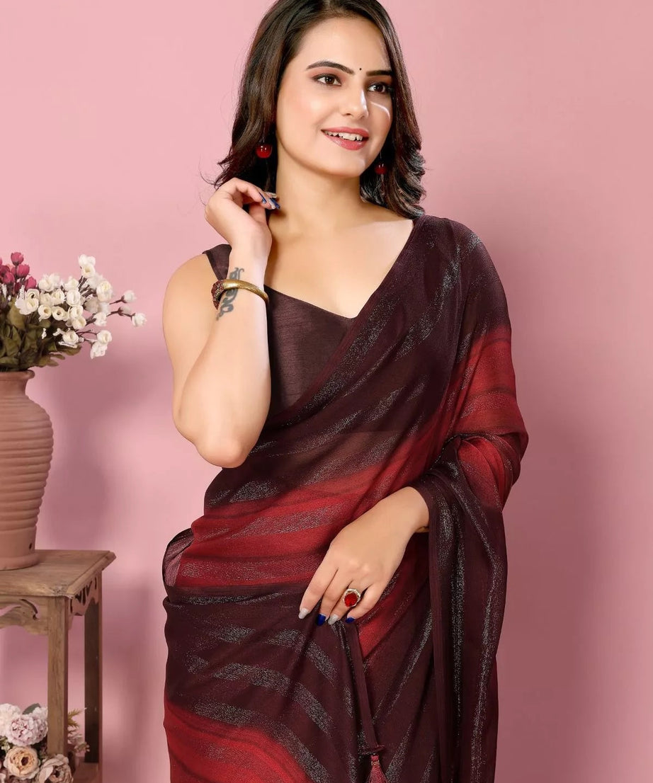 Traditional Rangoli Zari Silk Saree Blouse