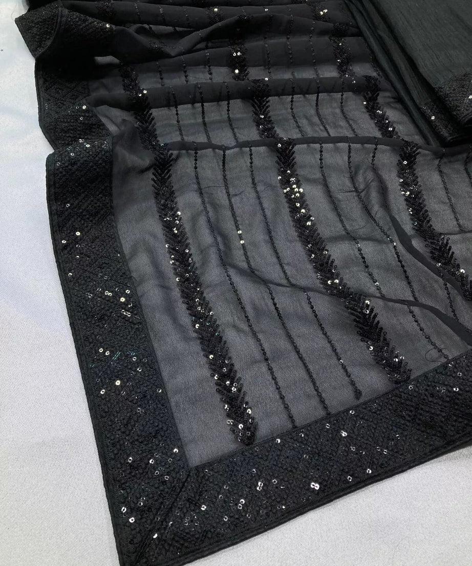 New Indian Georgette Saree,Indian Wedding Claasic Sari