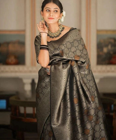 Banarasi Soft Silk Wedding Party Wear Saree,Ethnic Classic Sari With Blouse