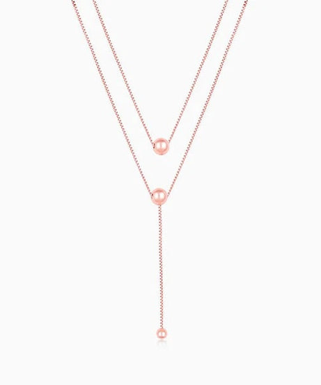 Rose Gold Terrific Trio Necklace