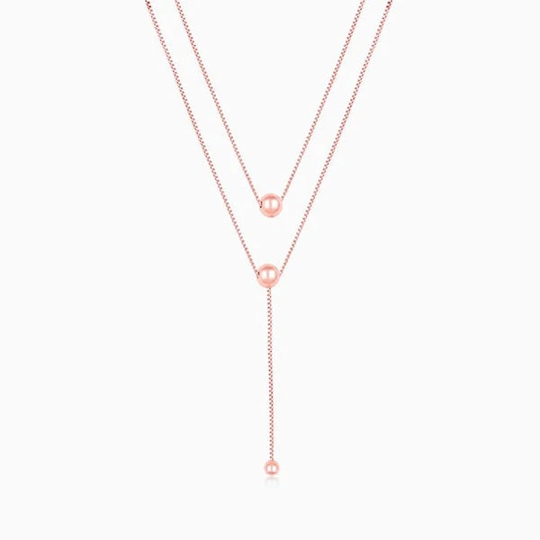 Rose Gold Terrific Trio Necklace