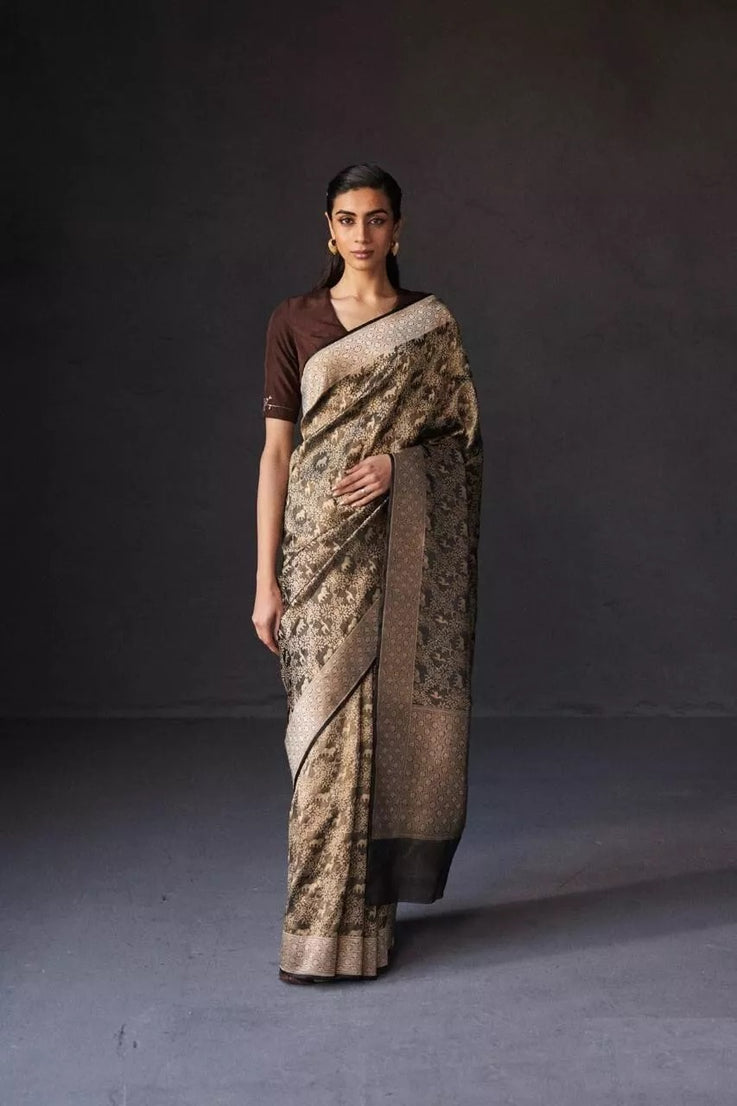 Banarsi Soft Silk Saree With Blouse