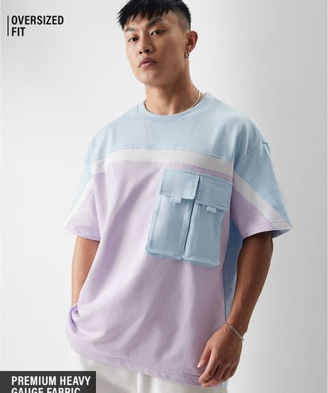 Blue & Lavender (Utility) Oversized T-Shirts