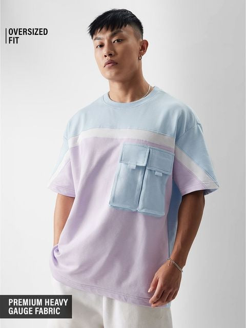 Blue & Lavender (Utility) Oversized T-Shirts