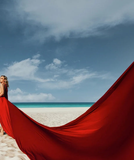 Red Flying Dress Flying Dress for Photoshoot Long Flying Dress