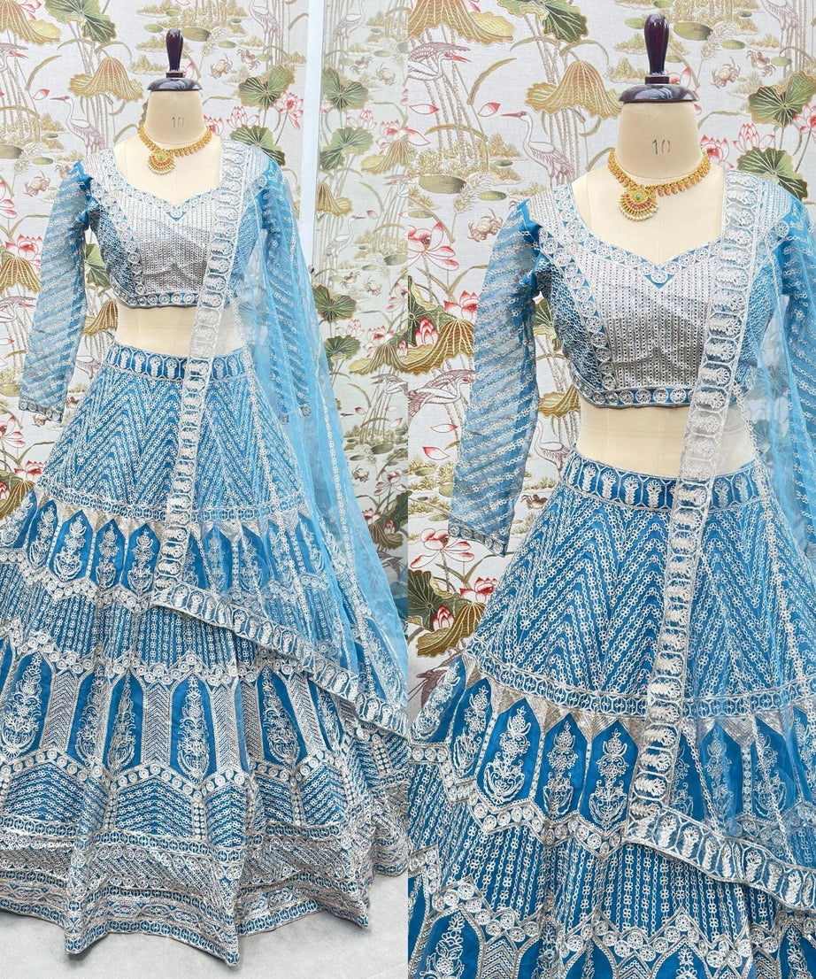 Exclusive Stitched Premium Net Wedding Function  Lehenga Blouse With Dupatta 15-MA