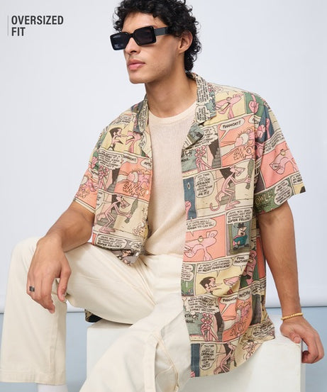 Pink Panther Comics Oversized Shirts