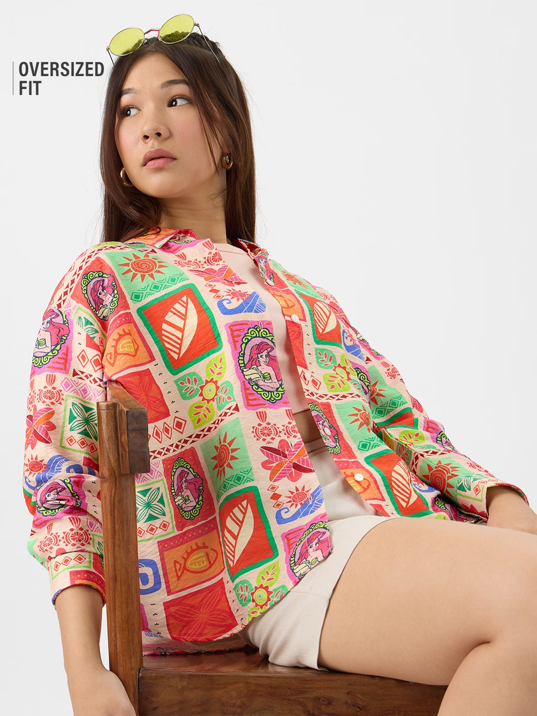 The Little Mermaid Mosaic Women Boyfriend Shirts