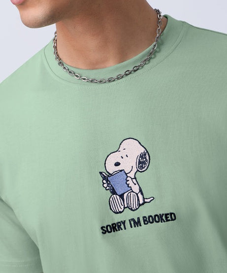 Peanuts I'm Booked Men Relaxed Fit T-Shirts