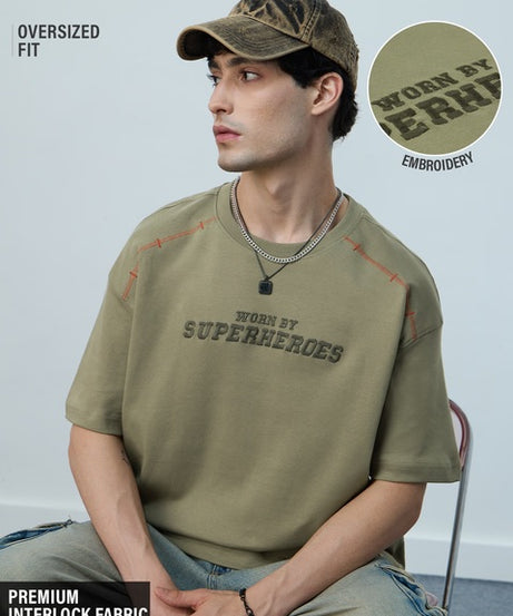 Urban Olive Oversized T-Shirts