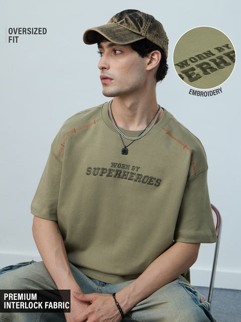 Urban Olive Oversized T-Shirts