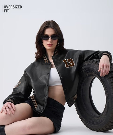 Phantom Women Oversized Varsity Jackets