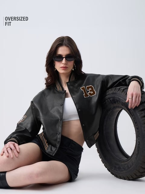 Phantom Women Oversized Varsity Jackets