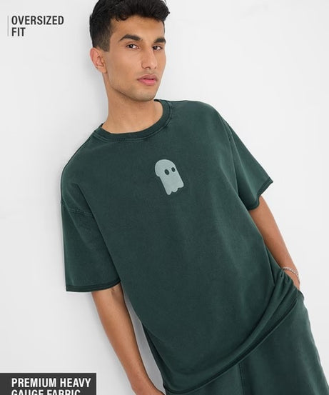 Mr. Souls Green Oversized T-Shirts