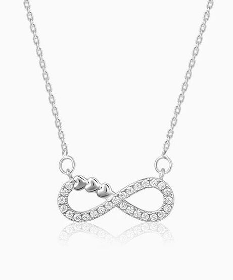 Silver Infinity Heart Necklace