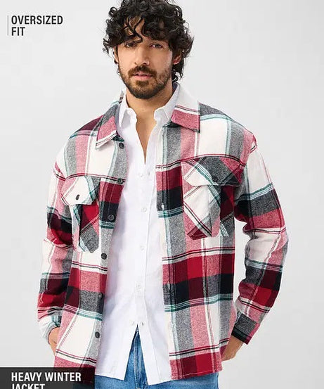 Patriotic Plaid Men's Flannel Shirt
