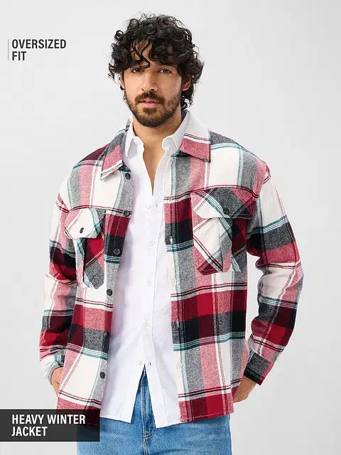 Patriotic Plaid Men's Flannel Shirt