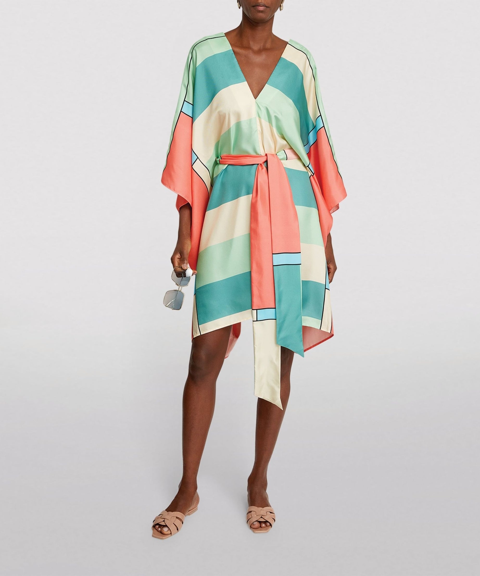 Soft Satin Silk Short Kaftan For Women's