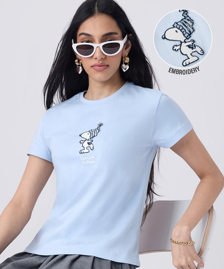 Peanuts Too Cool To Care Women T-Shirts