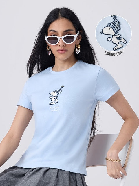 Peanuts Too Cool To Care Women T-Shirts