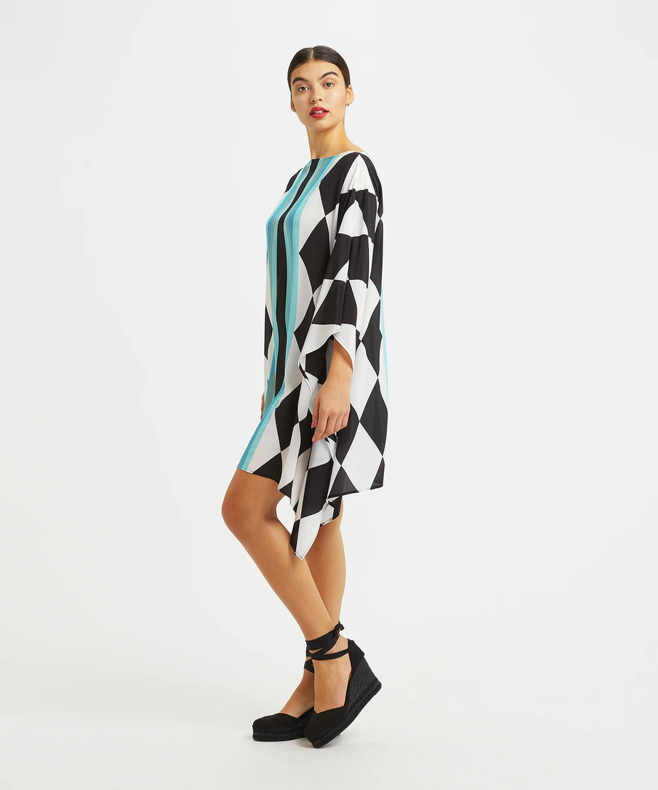 Soft Silk Crepe Kaftan - Luxurious Flowing Dress for Women's