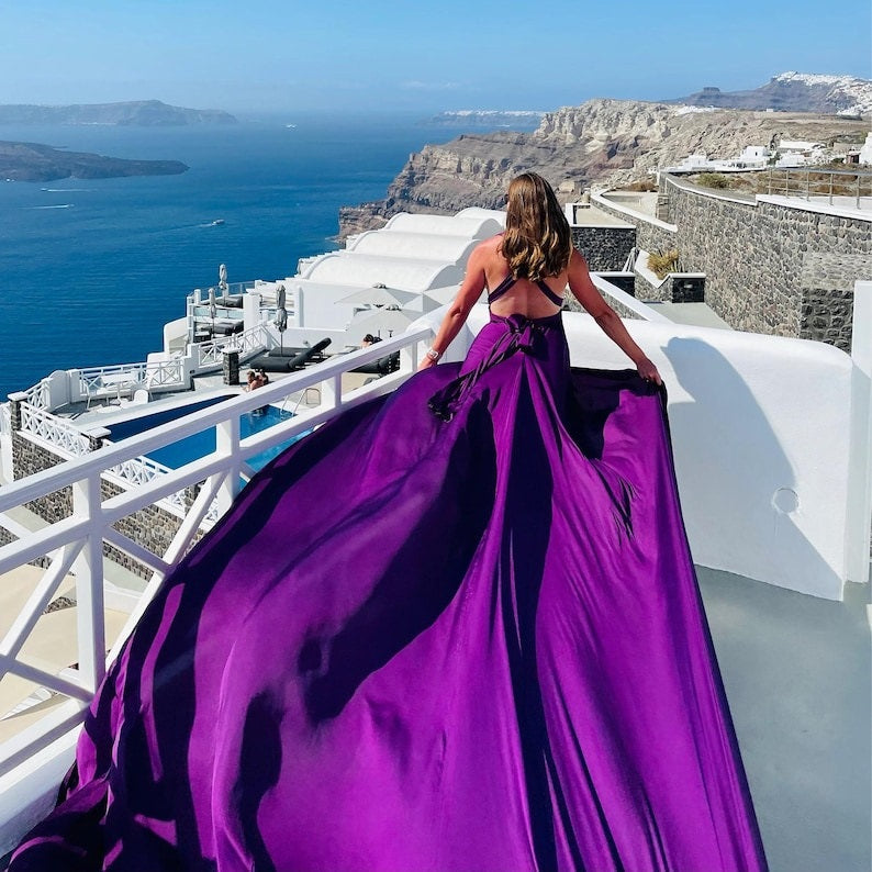 Santorini Flying Dress Long Flying Dress For Photoshoot