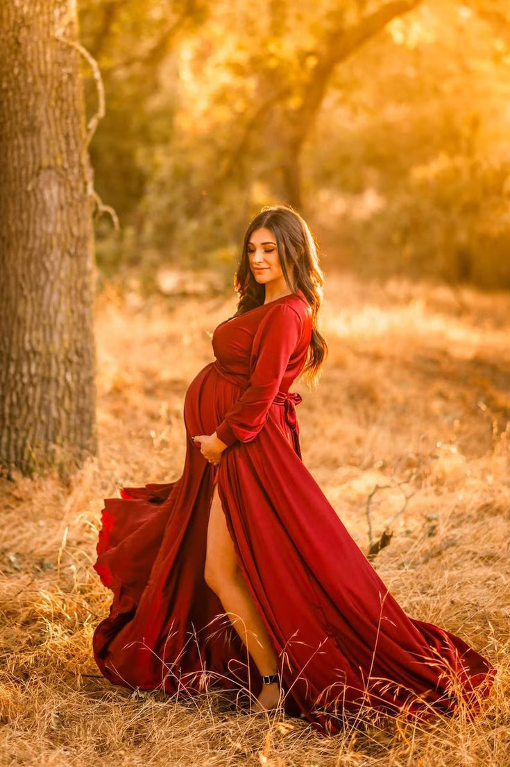 Sophisticated Dress for Expecting Moms Flattering Maternity Gown