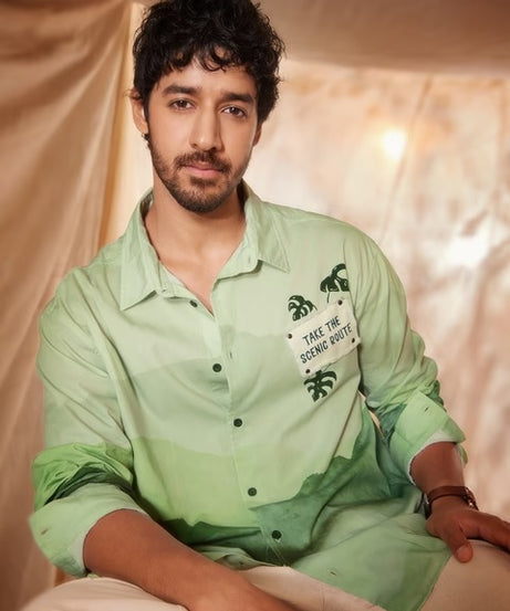 Bloom Scenic Route Men Relaxed Shirts