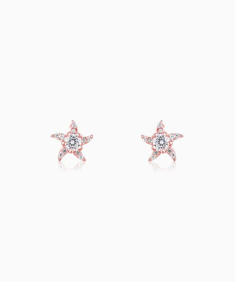 Rose Gold Starfish Earrings