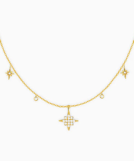Golden Constellation Drop Necklace