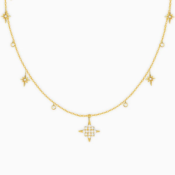 Golden Constellation Drop Necklace