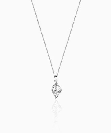 Anushka Sharma Silver Falling Dew Pendant with Box Chain