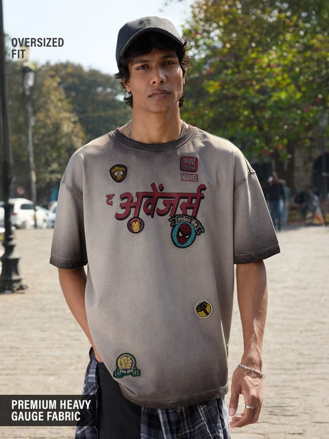 Avengers  Desi Comics Oversized T-Shirts