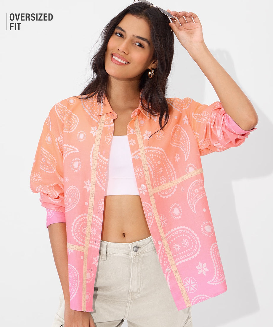 TSS Originals  Mellow Paisley Women Boyfriend Shirts