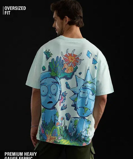 Rick And Morty Portal To Happiness Oversized T-Shirts