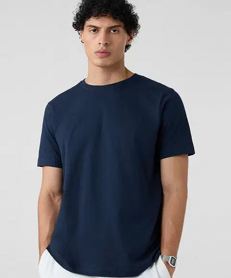 Solids Navy Blue T-Shirts