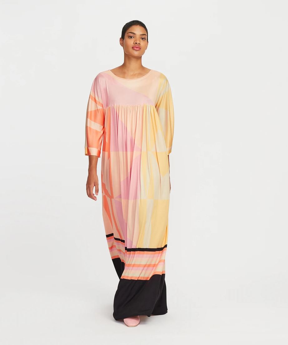 Rayon Cotton Printed Beach Wear  Women's Long Kaftan