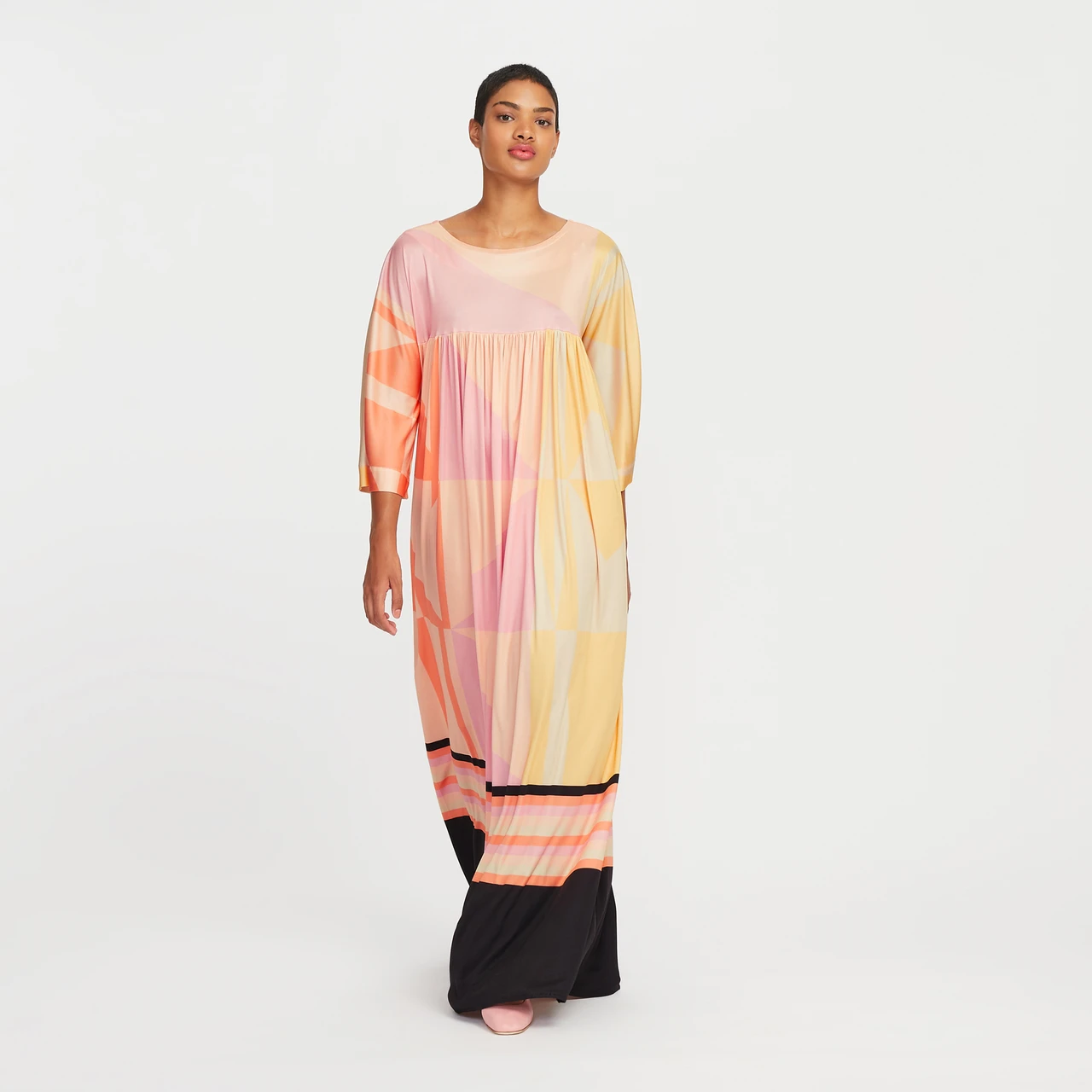 Rayon Cotton Printed Beach Wear  Women's Long Kaftan