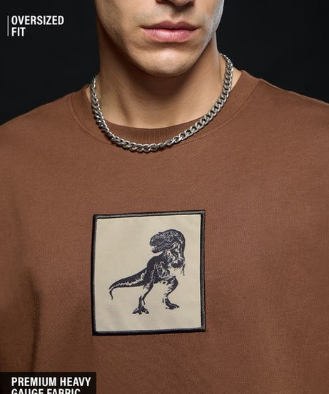 Jurassic World T-Rex Footprint Oversized T-Shirts