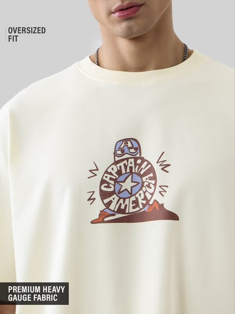 Captain America Doodle Oversized T-Shirts
