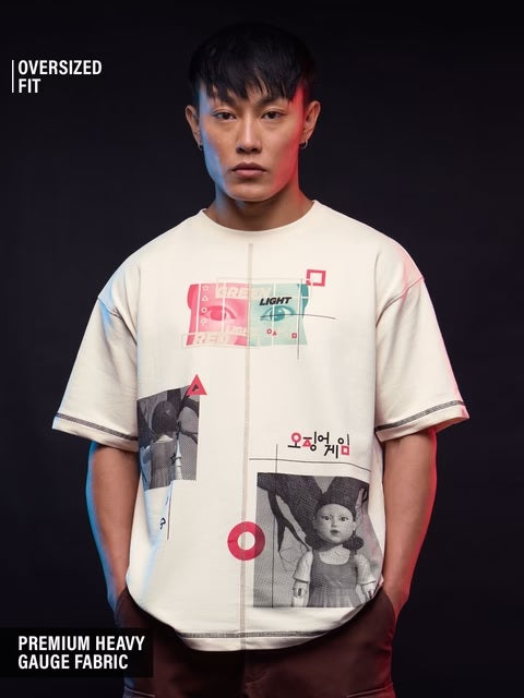 Squid Game Let's Play Oversized T-Shirts