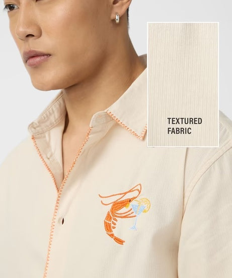 Shrimp Cocktail Men Relaxed Shirts