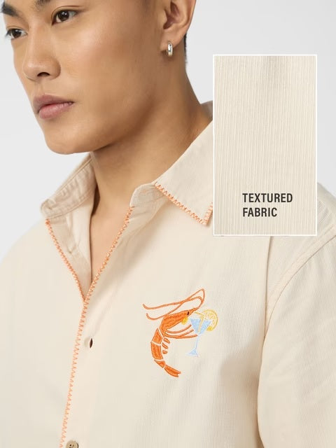 Shrimp Cocktail Men Relaxed Shirts