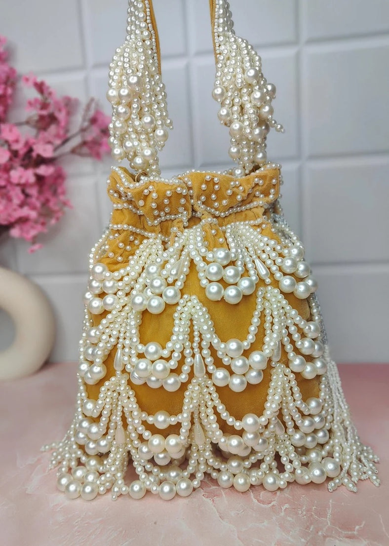 Handcraft Pearl Potli Bag