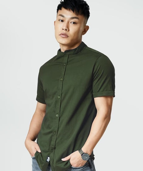 Dark Green Knit Shirts