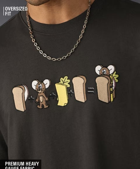 Tom & Jerry Jerry Sandwich Oversized T-Shirts